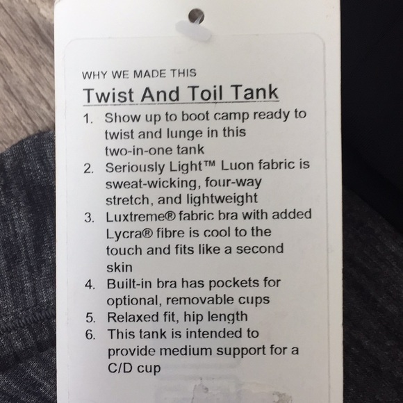 Lululemon twist and toil tank - Picture 4 of 4